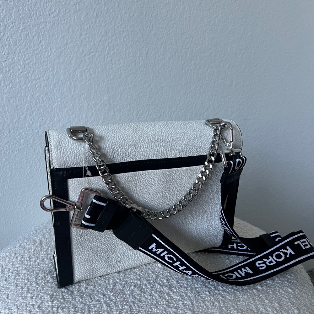 Michael Kors Black and White Crossbody Bag - Picture 4 of 6